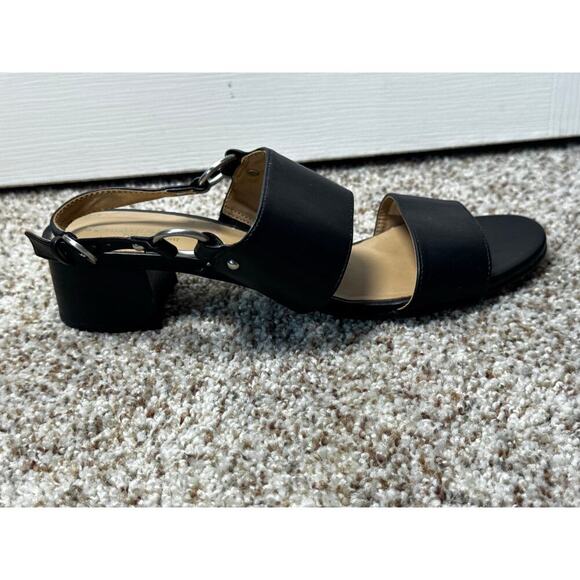 Naturalizer Sandals AUBREE, size 8.5; Black Synthetic Leather; chunky sandals - Picture 4 of 8